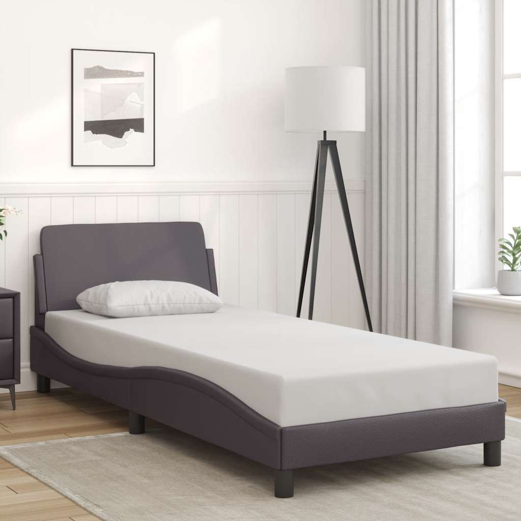 Bettgestell "Dover" Schwarz 80x200 cm Kunstleder