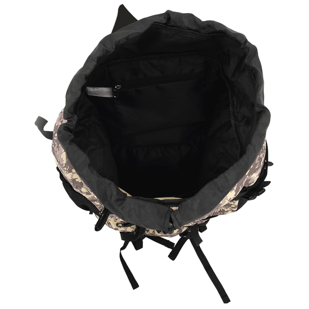 Wanderrucksack Schwarz 60 L Oxford-Gewebe