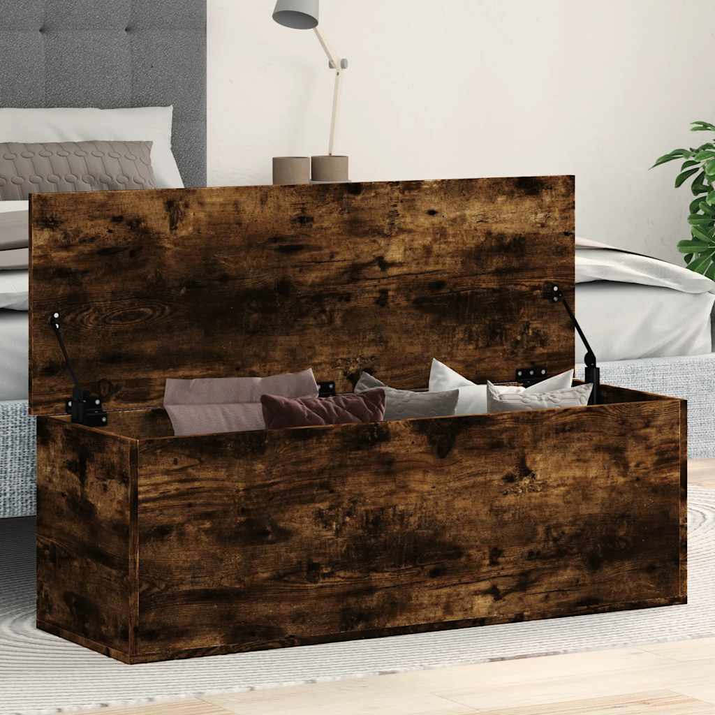 Aufbewahrungstruhe Weiß 84x42x46 cm Holzwerkstoff