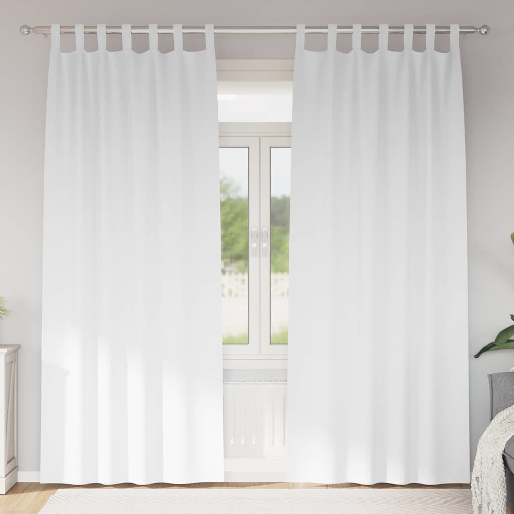 Verdunkelungs-Vorhänge mit Ringen 2 pcs Beige 140 x 140 cm