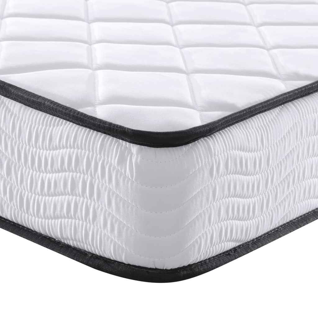 Schaumstoffmatratze für Kind Mittelweich 80 x 160 cm 16 cm Weiß
