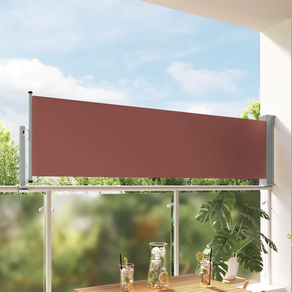 Seitenmarkise 60 x 300 cm 100% Polyester Eisen Stahl