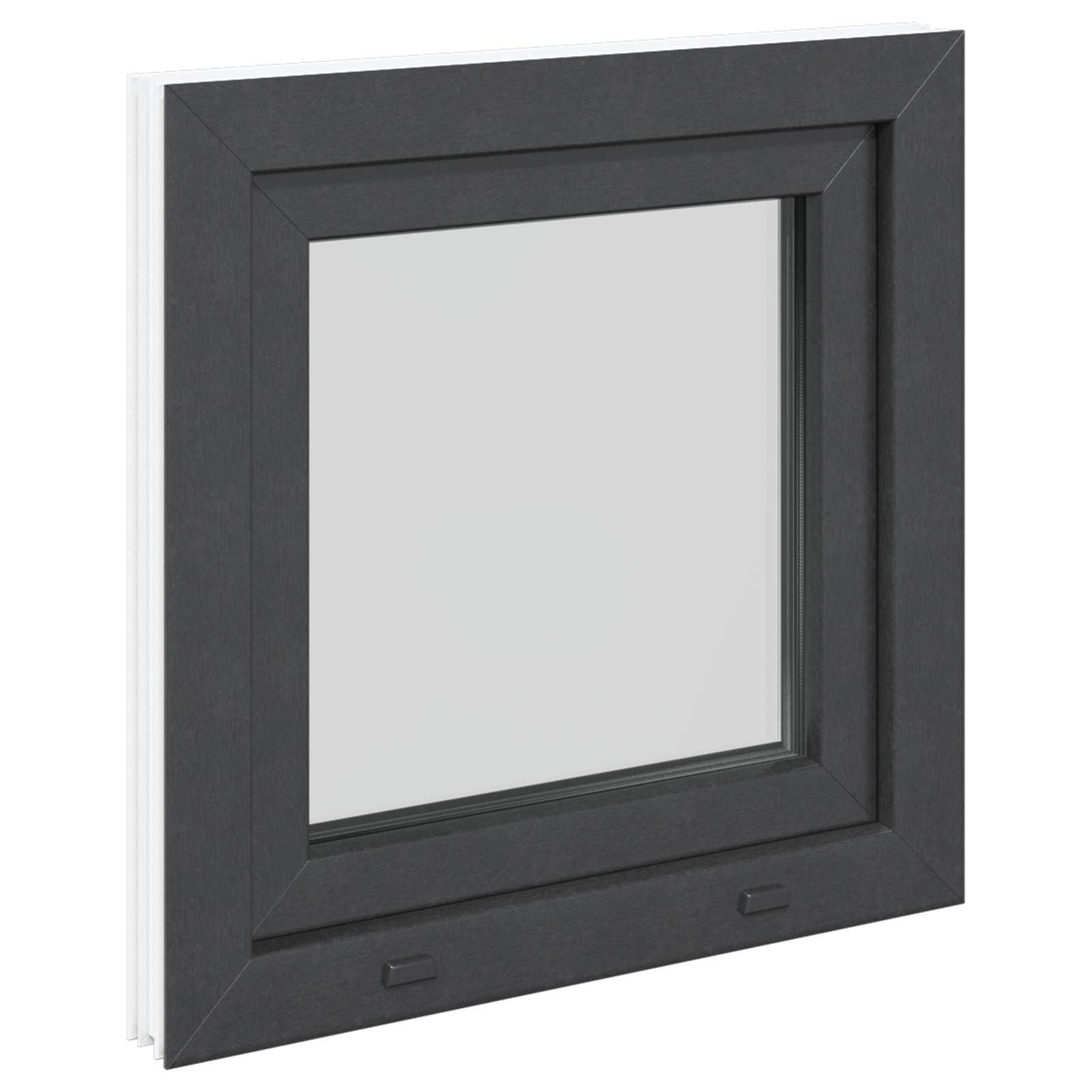 Kellerfenster RISOR 50 x 50 cm PVC und Glas Weiß