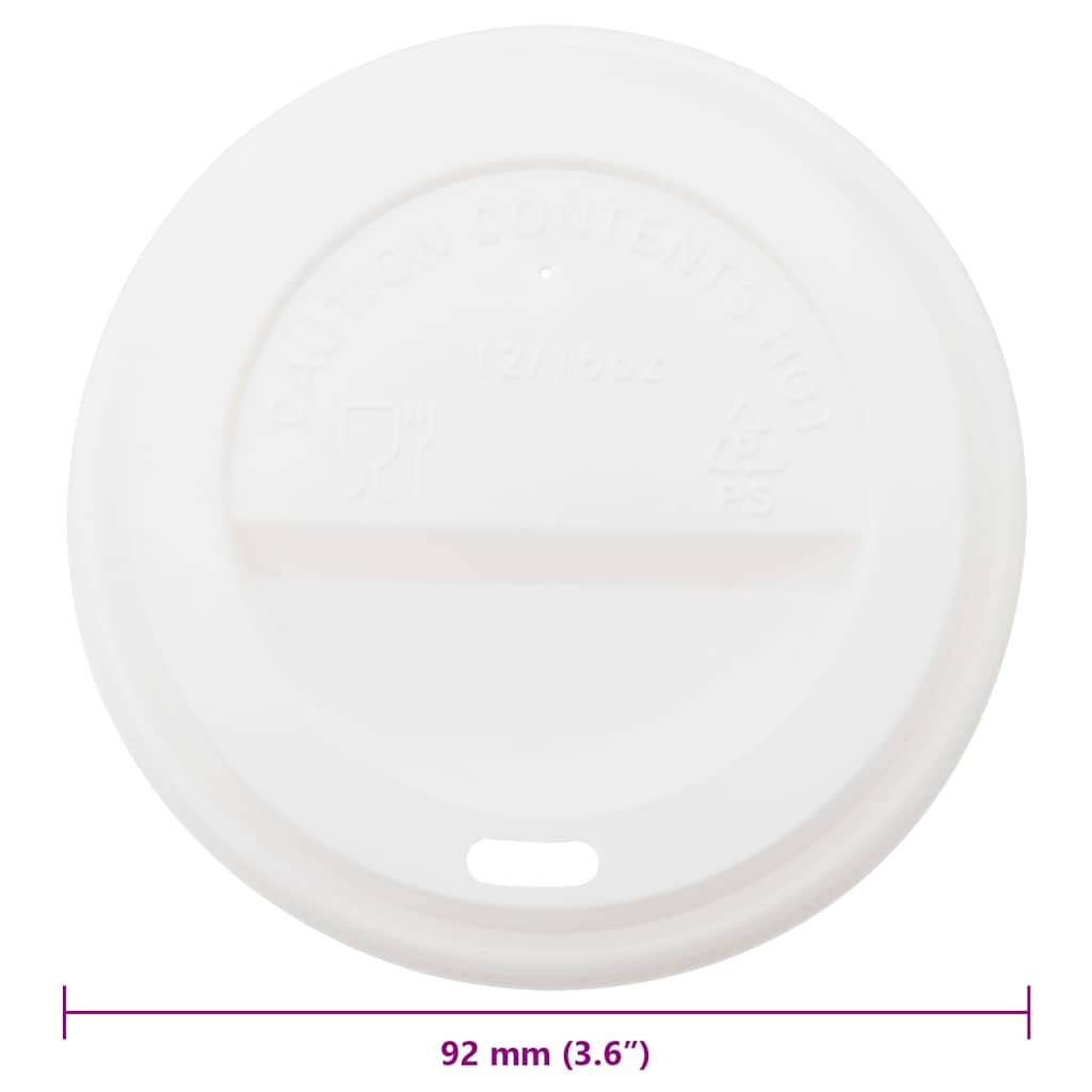 Deckel für Pappbecher Ø60 mm 4oz 1000 Stk. Weiß Kunststoff