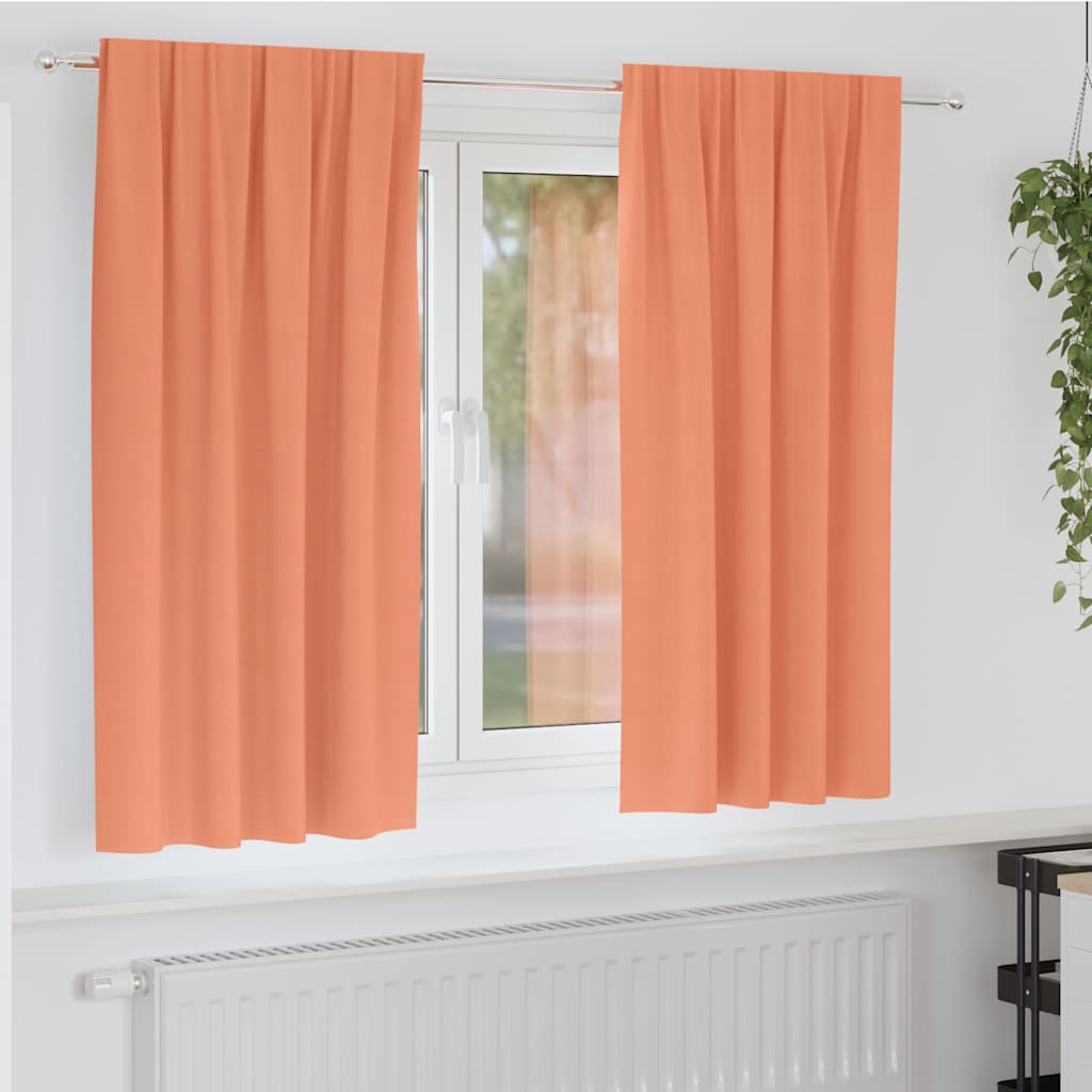 Verdunkelungs-Vorhänge mit Ringen 2 pcs Beige 140 x 140 cm