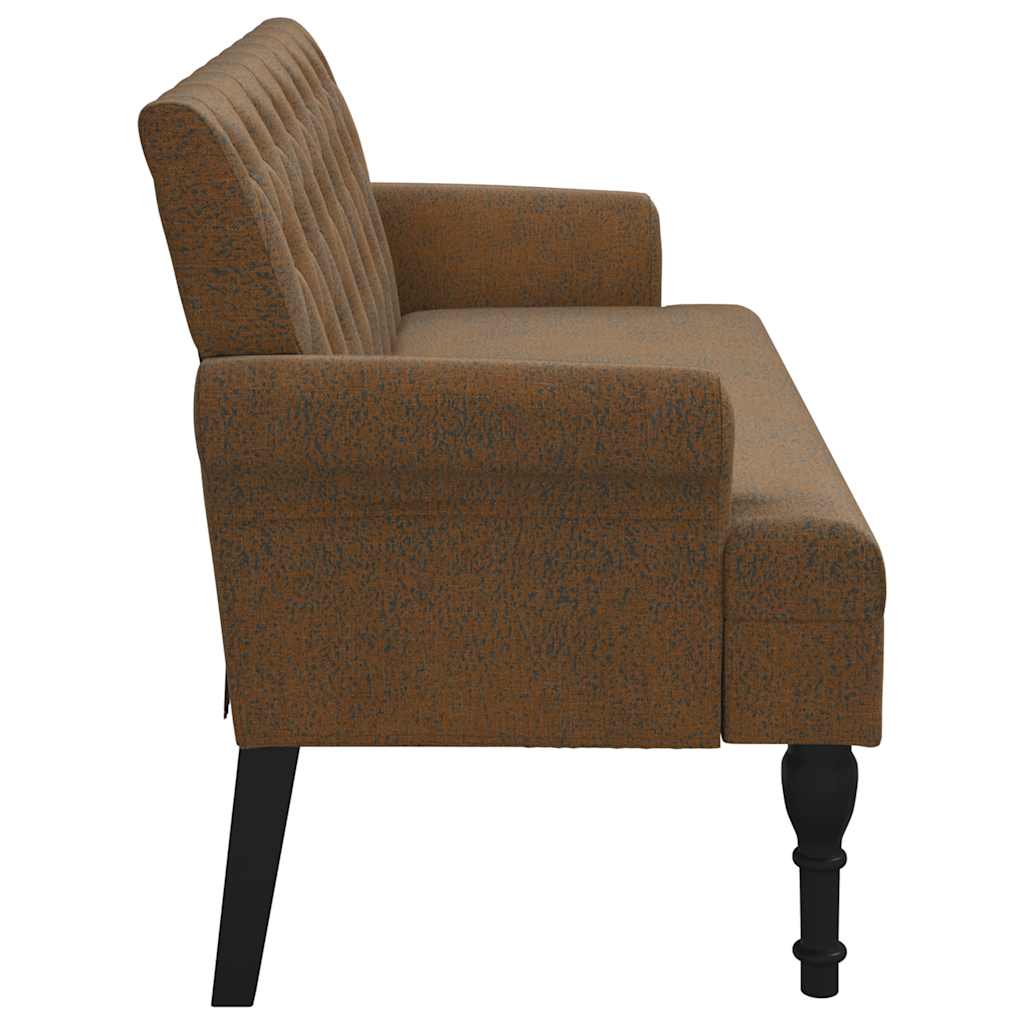 Bank mit Rückenlehne Dunkelgrau 120 x 62 x 75,5 cm Stoff
