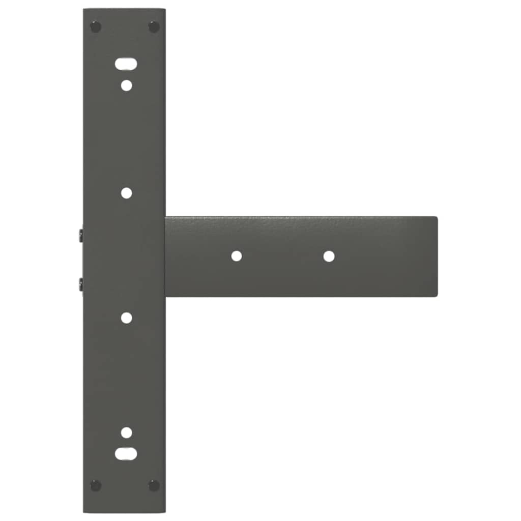 Couchtischbeine T-Form 2 Stk. Schwarz 30x25x(30-31) cm Stahl