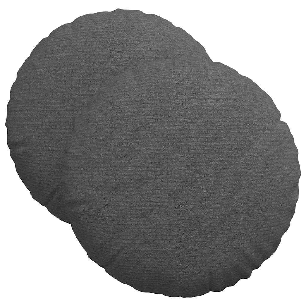 Sitzkissen 2 pcs Hellgrau Ø30 x 13 cm Cordstoff