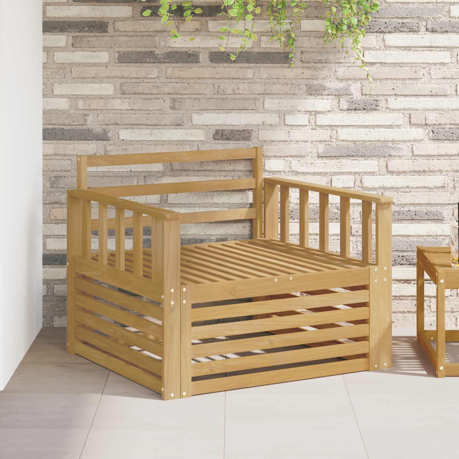2 Stück Outdoor-Sofa Natur