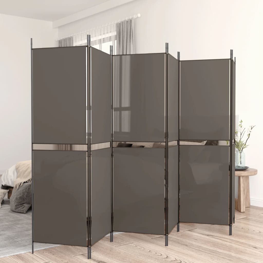 3-teiliger Raumteiler Beige 150 x 180 cm Stoff