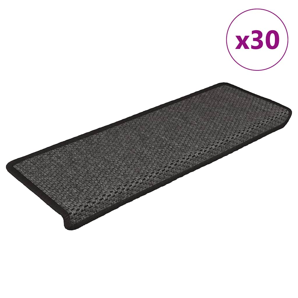 Treppenmatten Selbstklebend Sisal-Look 15 Stk. 65x21x4 Platina