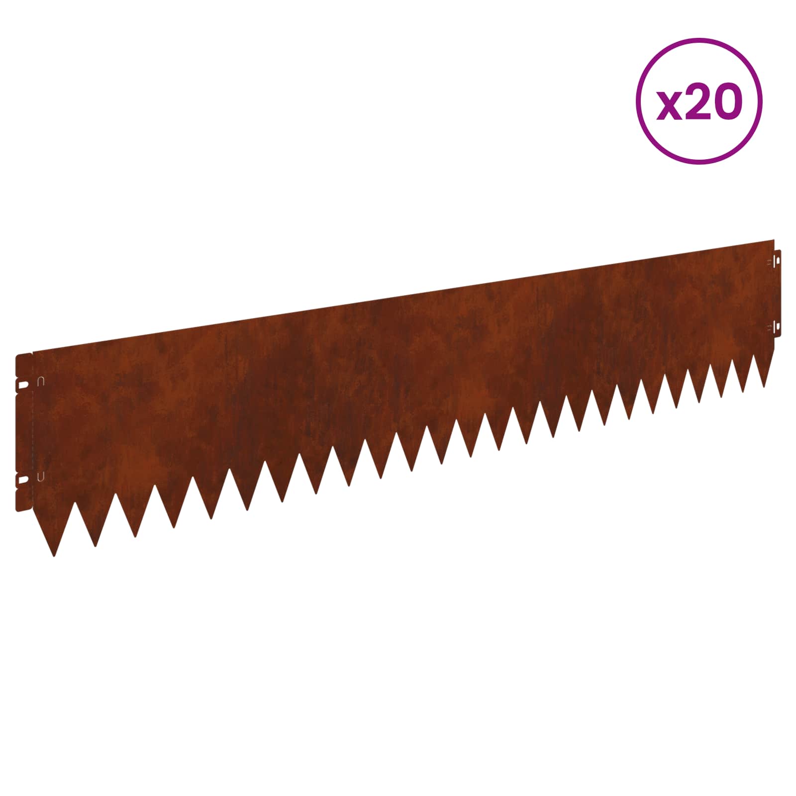 Raseneinfassung 10 pcs 103 x 10 cm Stahl Schwarz
