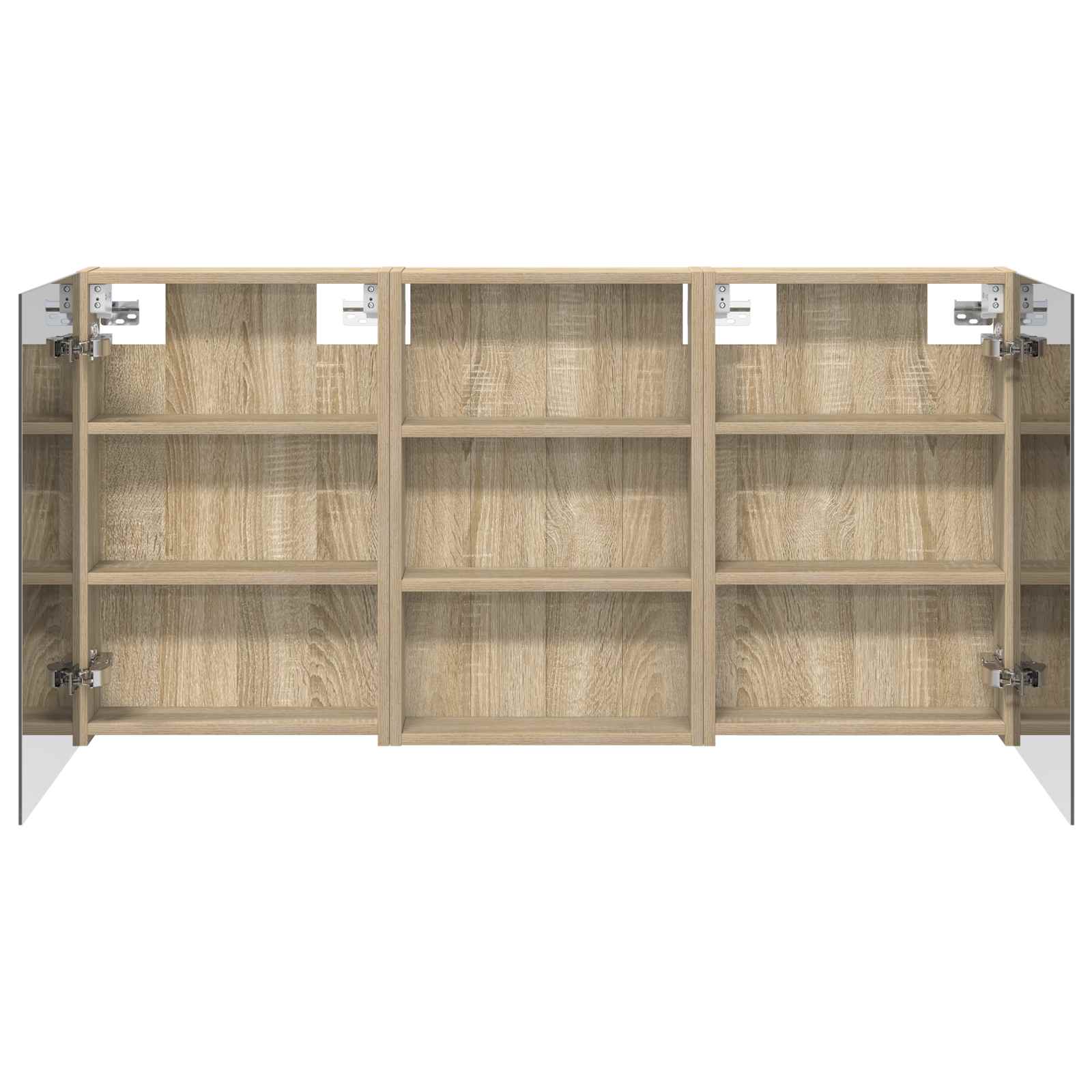 Badezimmerschrank-Set 3 pcs 80 x 10,5 x 50 cm Holzwerkstoff