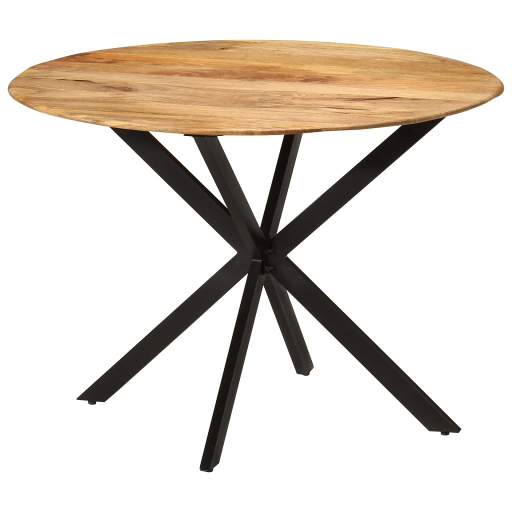 Esstisch Raues Massives Mangoholz und Stahl 120x77 cm