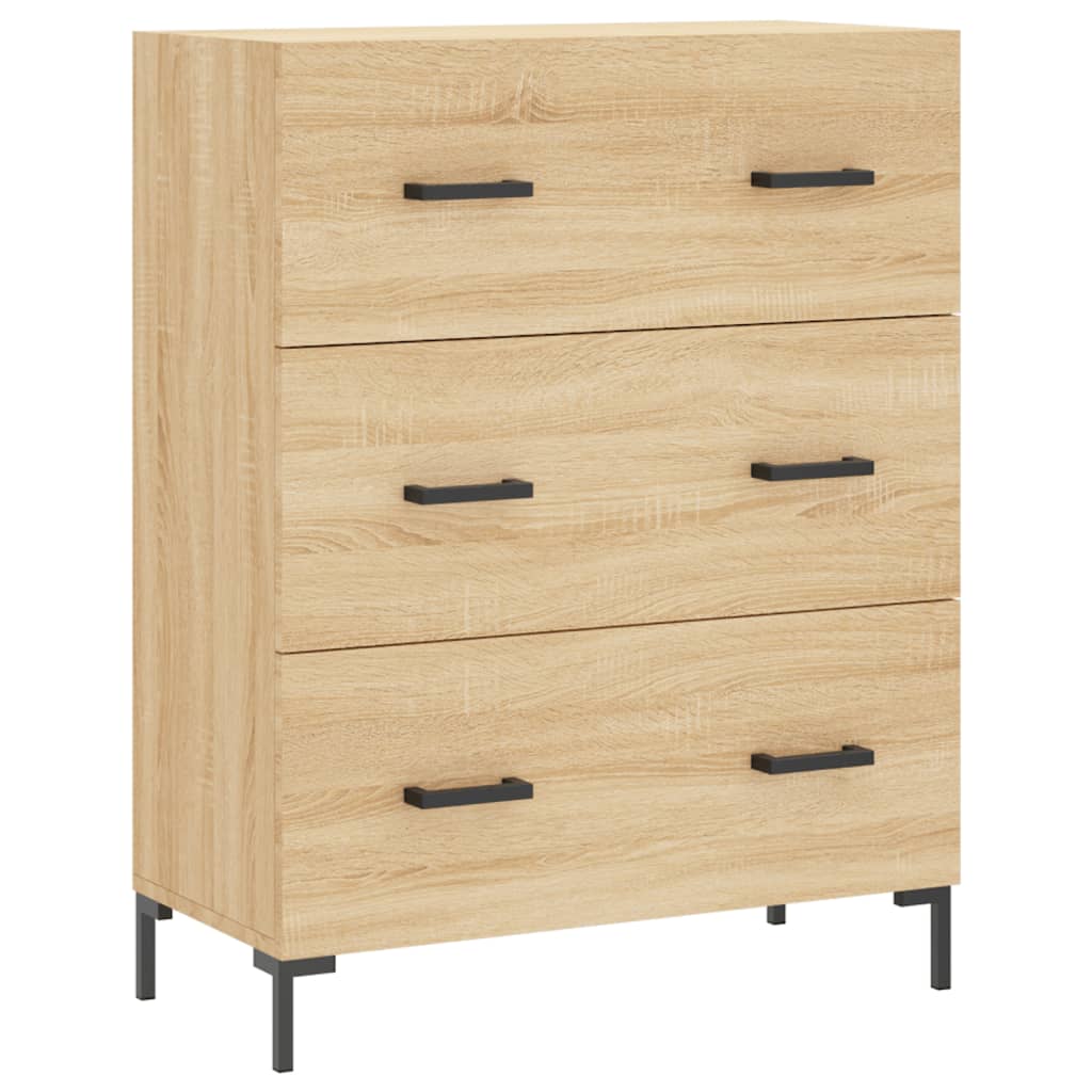 Highboard Hochglanz-Weiß 69,5x34x180 cm Holzwerkstoff