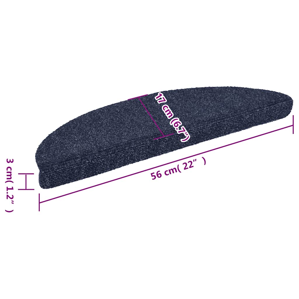 Stufenmatten Selbstklebend 15 Stk. 56x17x3 cm Hellbraun Halbrund