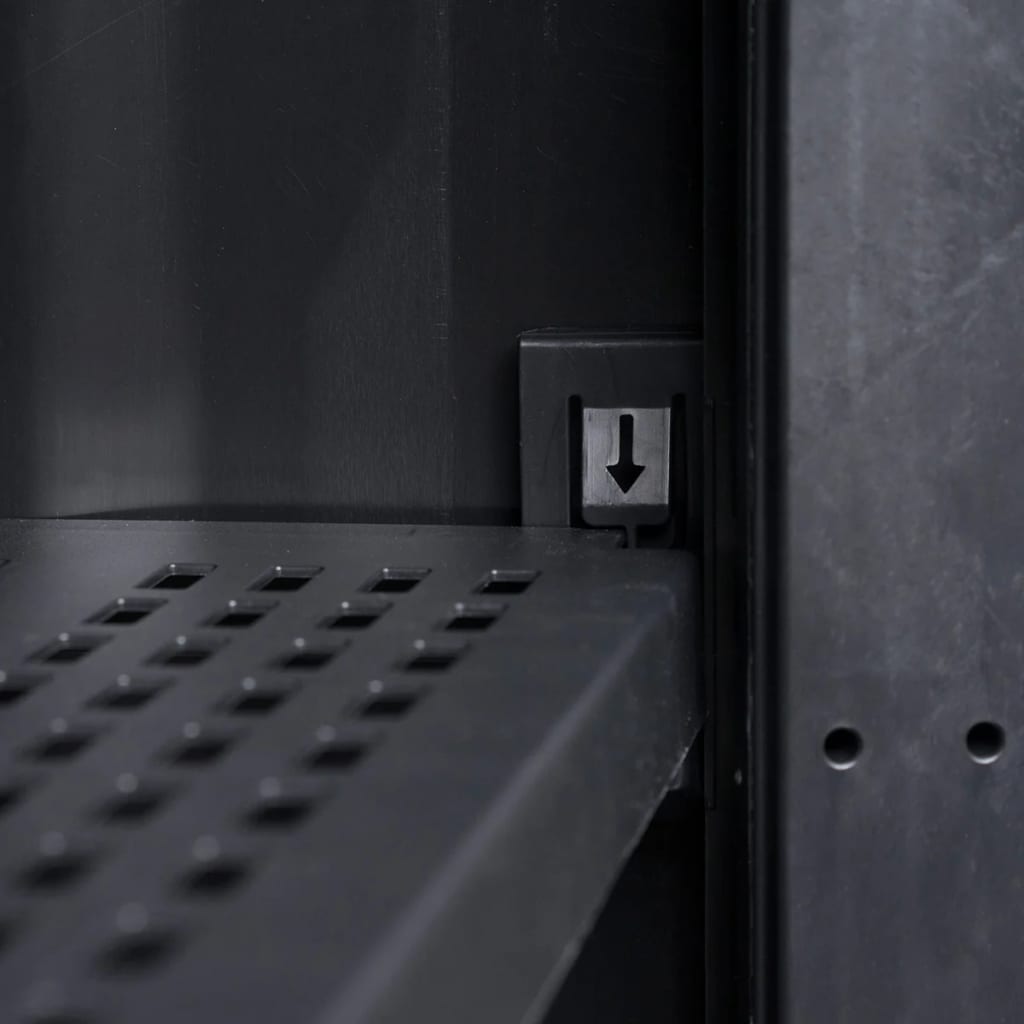Gartenschrank mit 4 Böden Schwarz