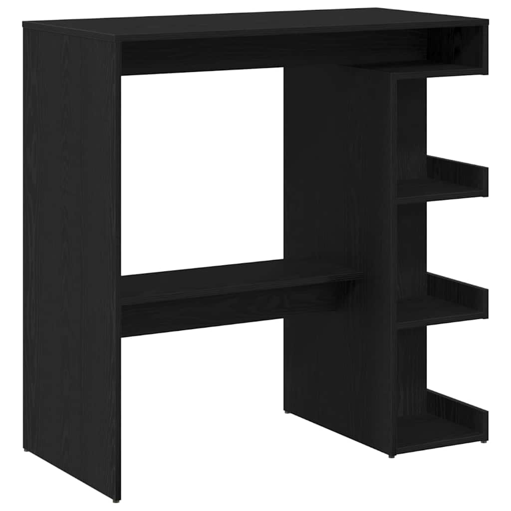 Bartisch mit Regal Weiß 100x50x101,5 cm Holzwerkstoff