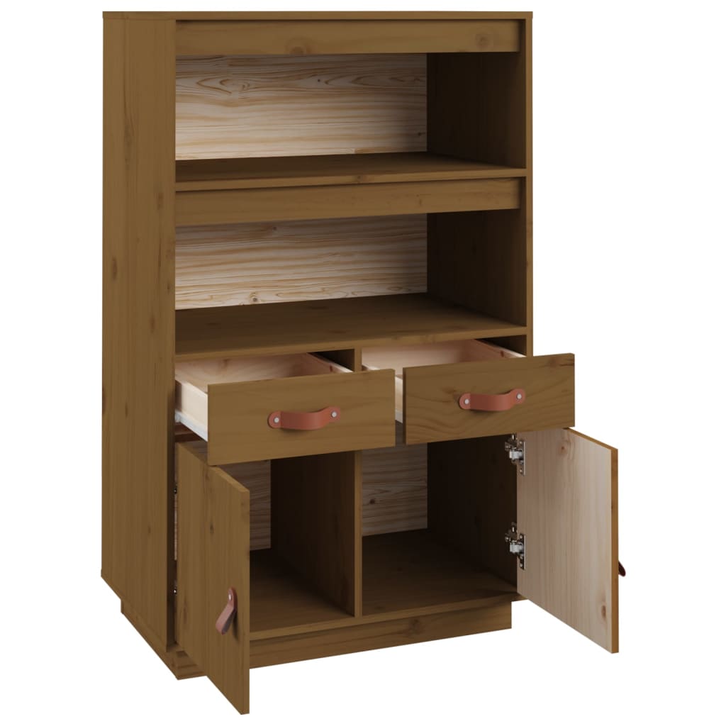 Highboard 67x40x108,5 cm Massivholz Kiefer