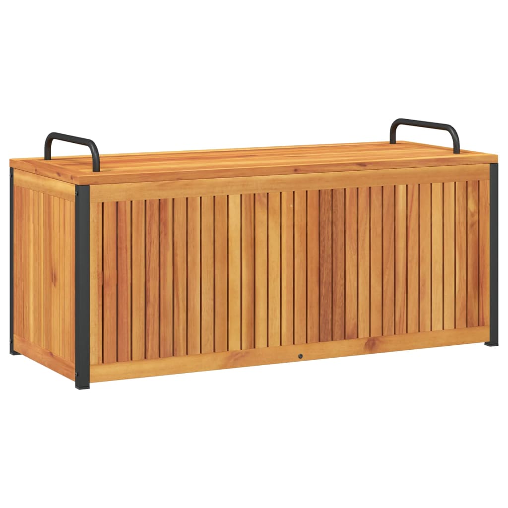 Gartenbox 45x45x45/53 cm Massivholz Akazie und Stahl