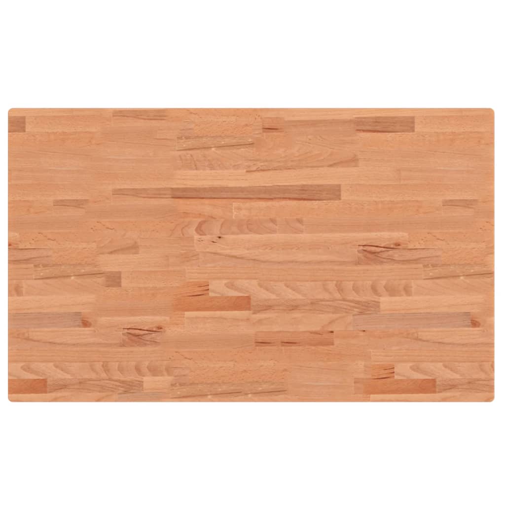 Tischplatte 80x40x1,5 cm Rechteckig Massivholz Buche