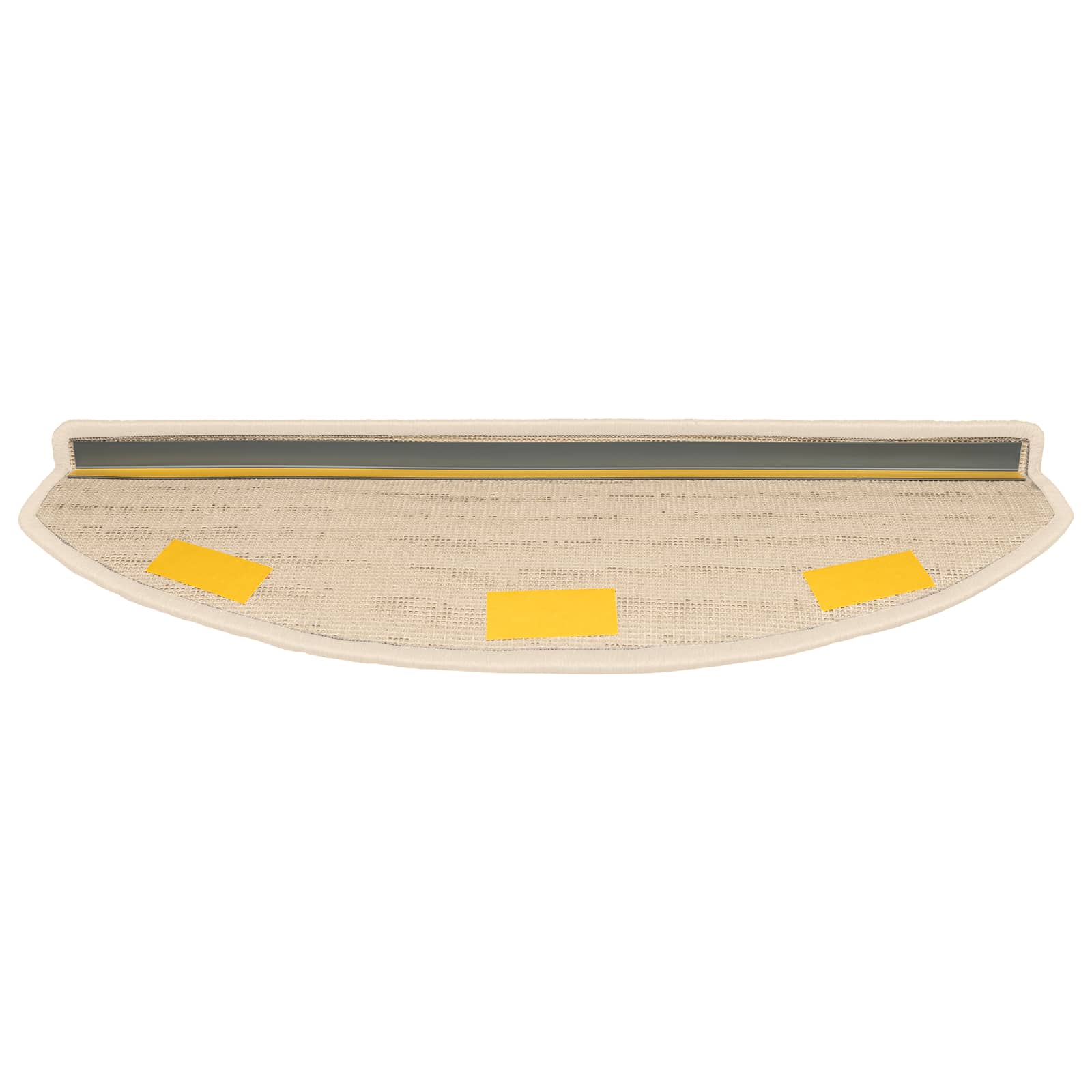 Stufenmatten 15 Stk. 56x17x3 cm Grau Halbrund