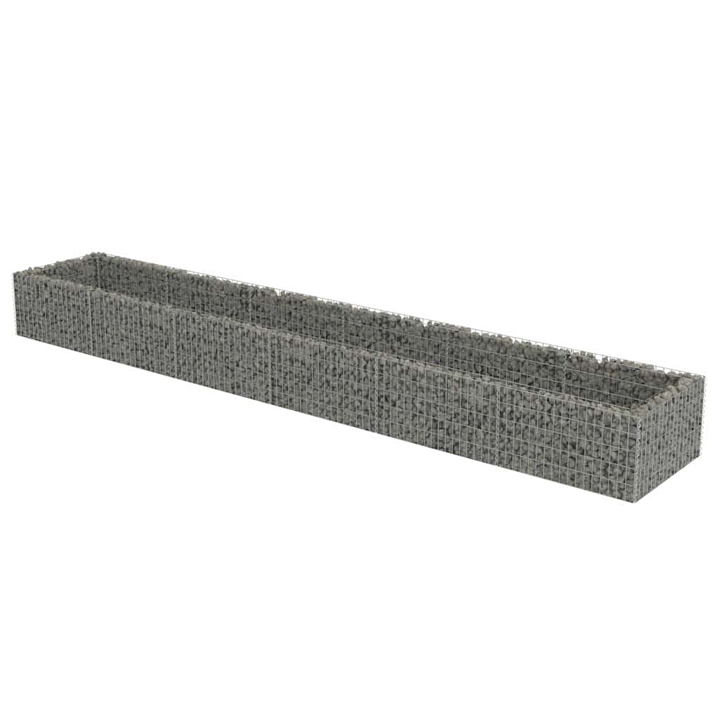 Gabionen-Hochbeet Verzinkter Stahl 450×90×100 cm