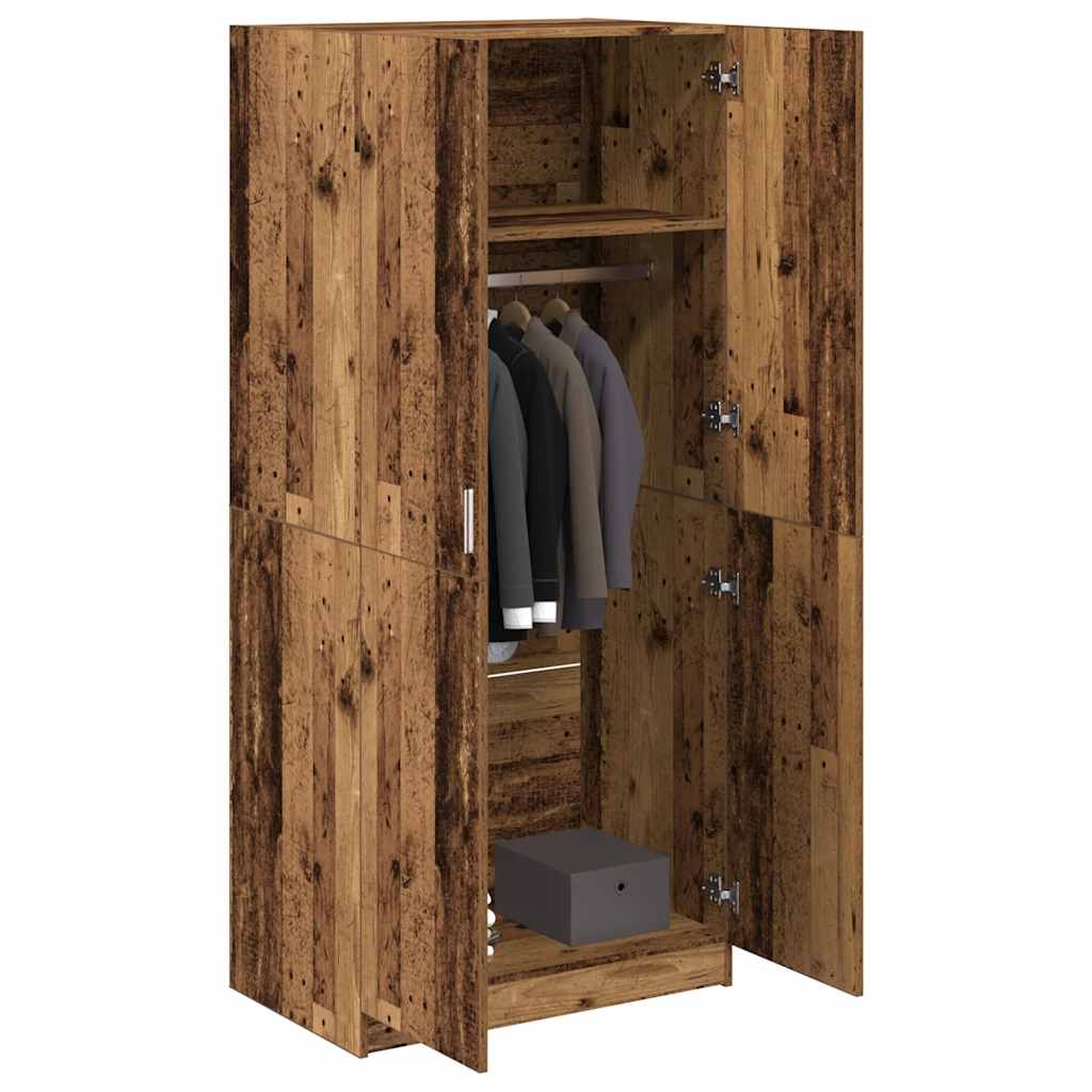 Kleiderschrank Weiß 80x52x180 cm Holzwerkstoff