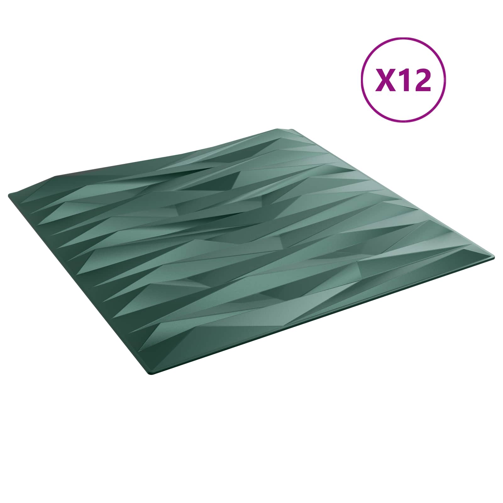 Wandpaneele 12 pcs Diamant Weiß 50 x 50 cm XPS Schaum