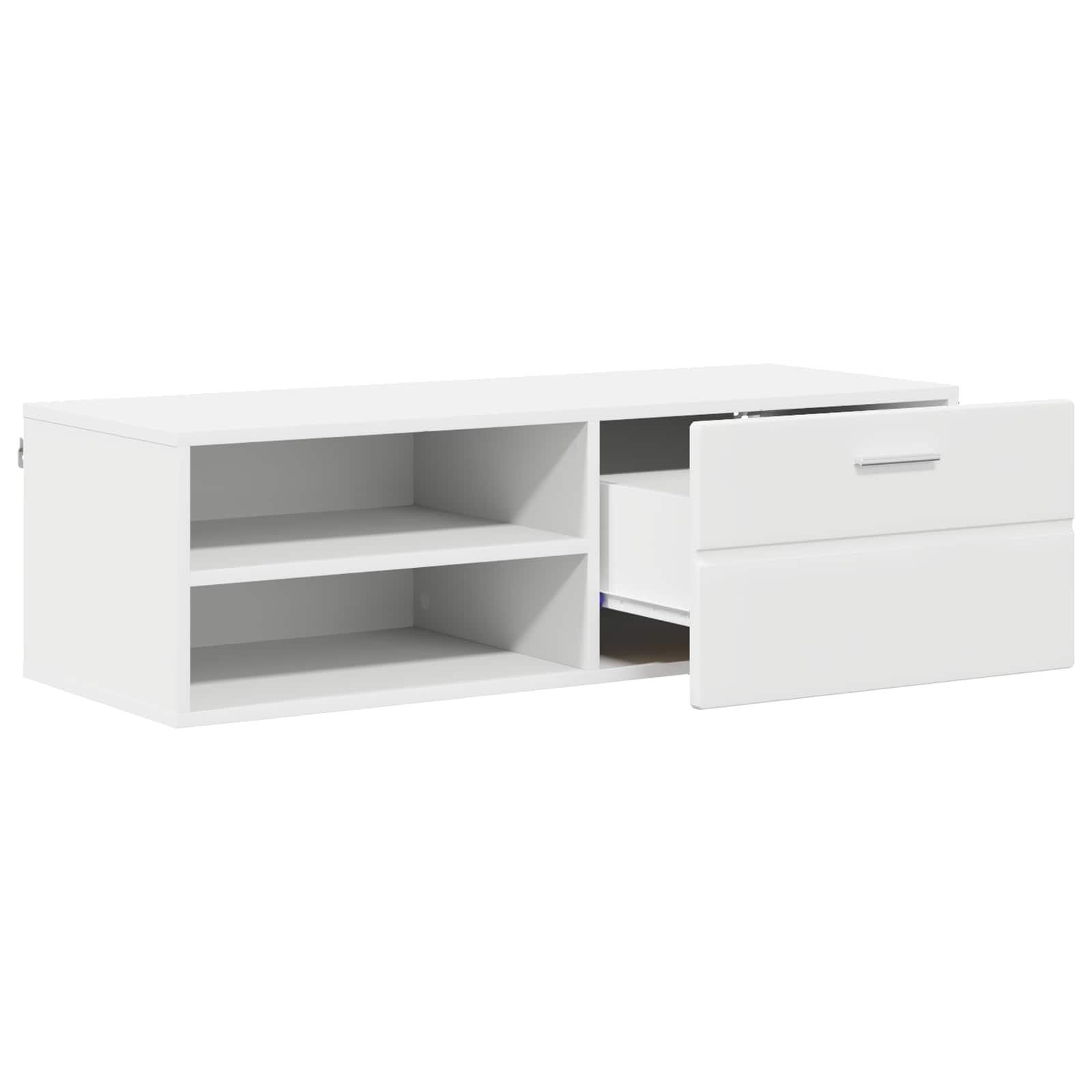 Highboard mit Regal FLORIN Weiß 60 x 35 x 182 cm Holzwerkstoff