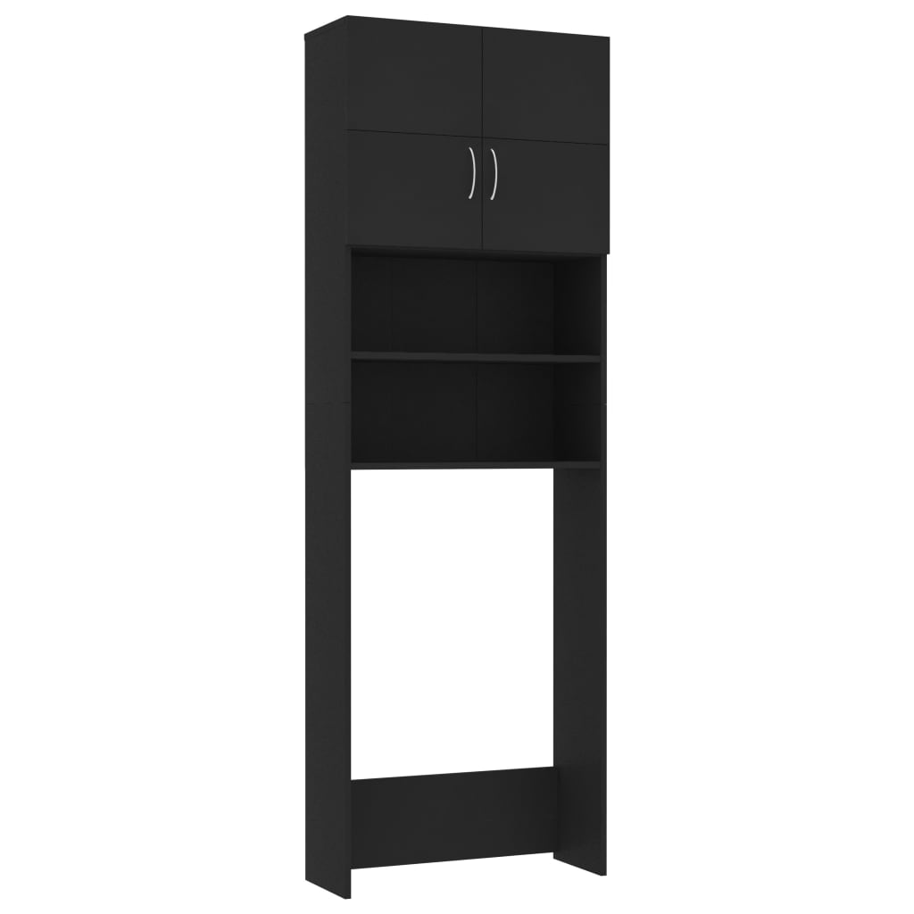 Waschmaschinenschrank Weiß 64x25,5x190 cm Holzwerkstoff