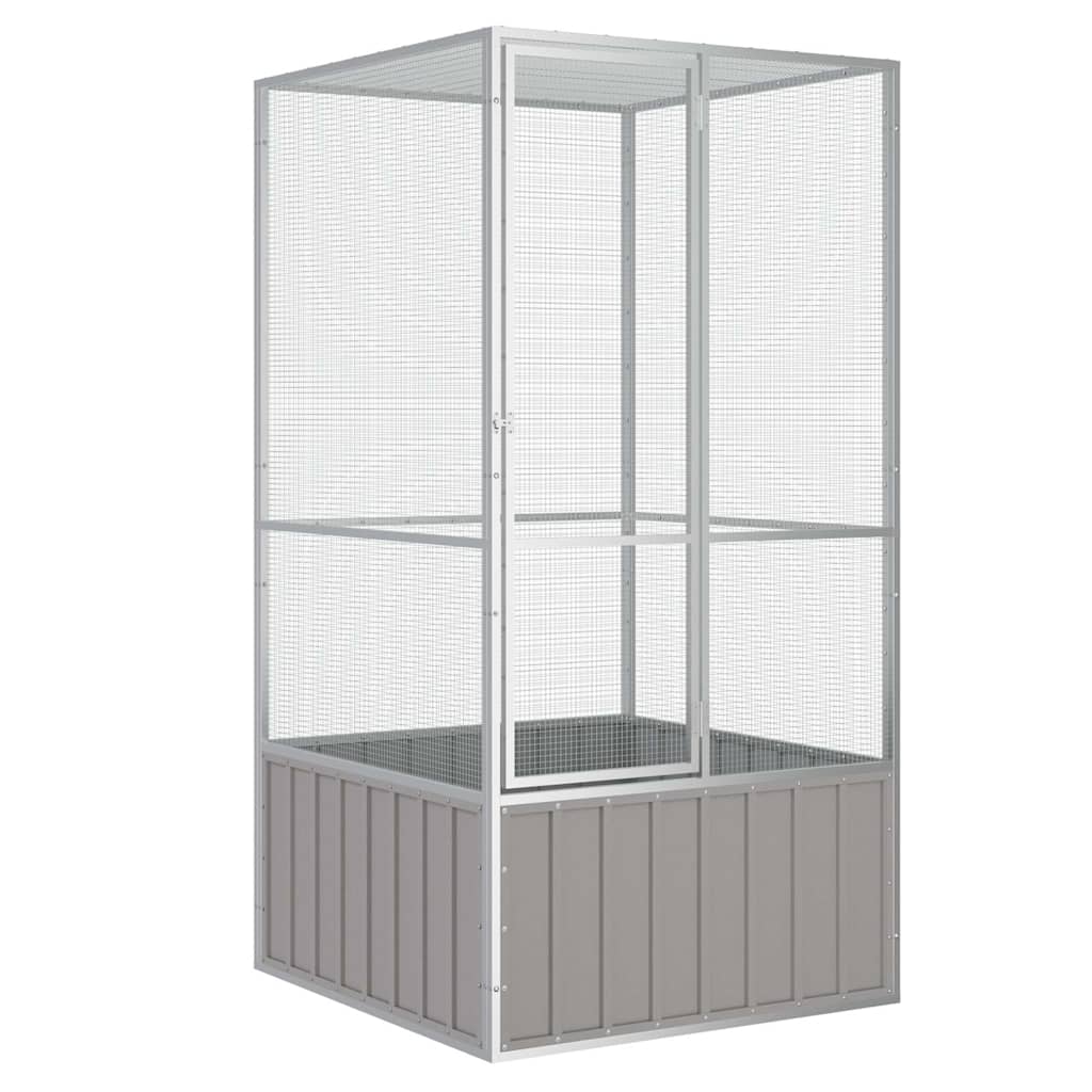 Vogelkäfig Anthrazit 111x107x211,5 cm Verzinkter Stahl