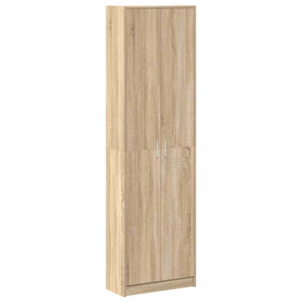 Kleiderschrank mit Regal Schwarz Eichen-Optik 55 x 25 x 189 cm