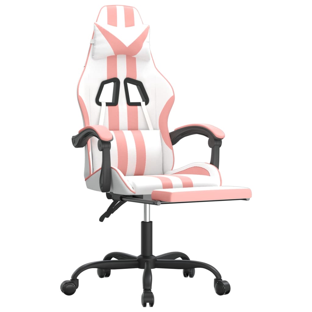 Gaming-Stuhl Drehbar Schwarz und Blau Kunstleder