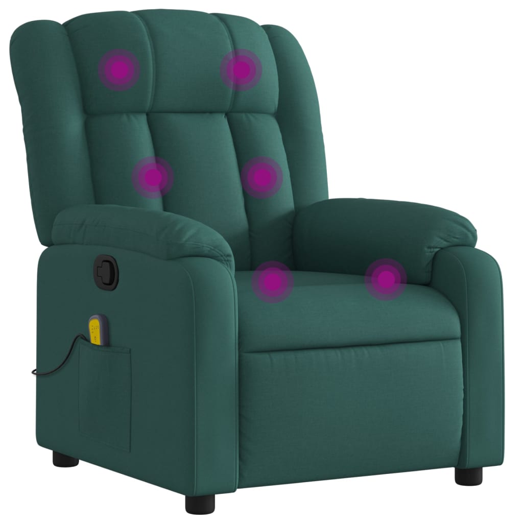 Massage-Relaxsessel, hellgrauer Stoff