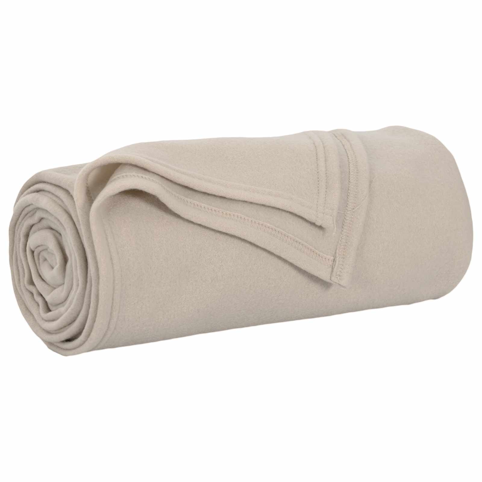 Überwurfdecke Beige 170 x 130 cm Fleece
