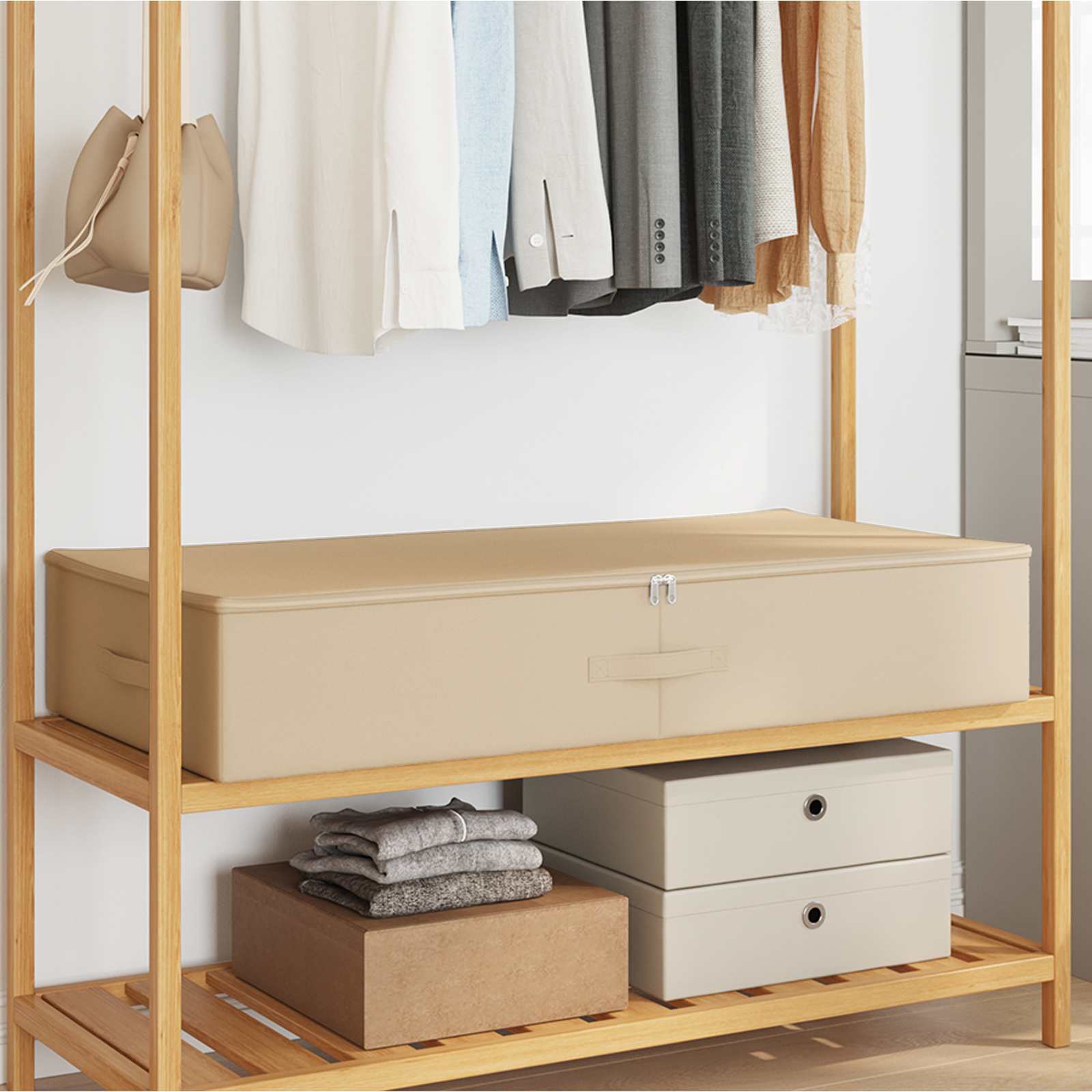 Aufbewahrungsbox Stoff 50x30x25 cm Anthrazit