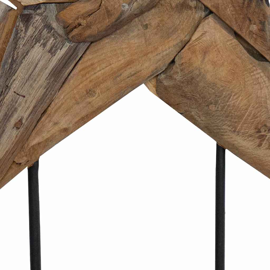 Weihnachtsstern Braun 31 x 15 x 46 cm Massivholz Teak