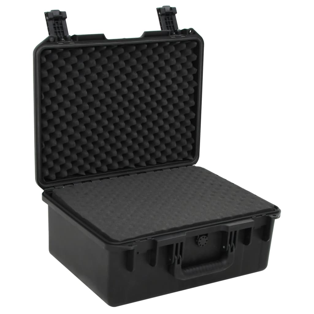 Koffer für Flugreise Tragbar Schwarz 46,5x21,5x17,5 cm PP