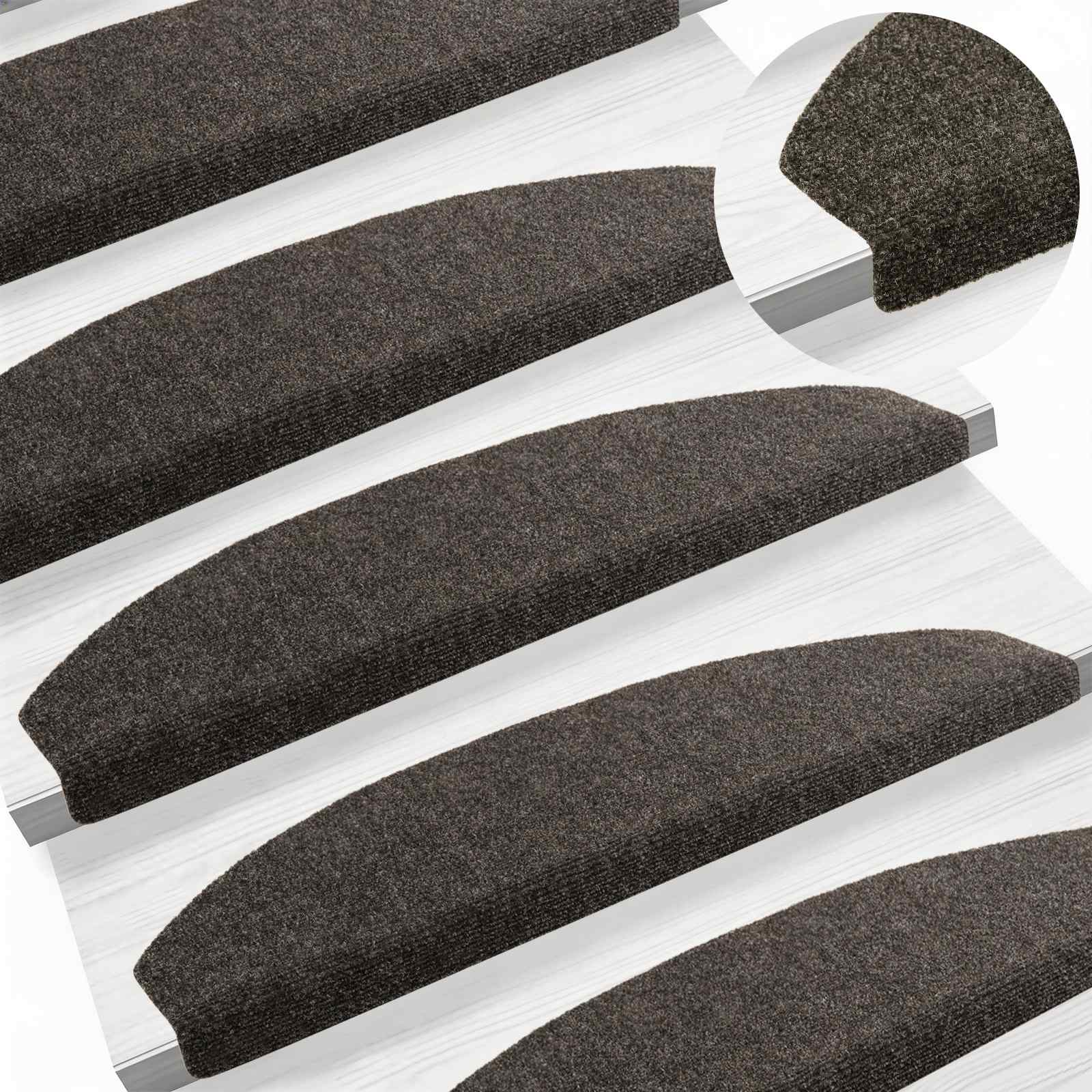Selbstklebende Treppenschoner 15 pcs Beige 80 x 24,5 x 3,5 cm