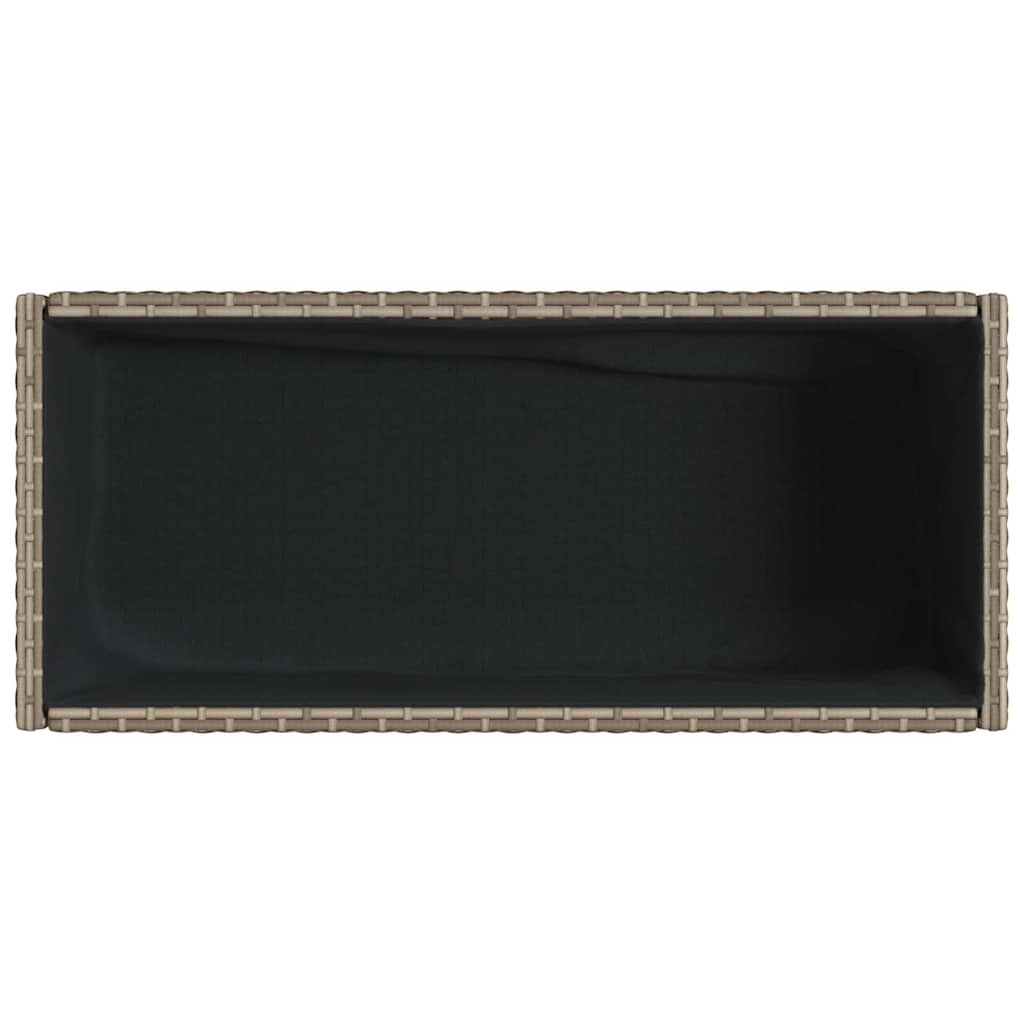 Hochbeete mit Ablage 2 Stk. Schwarz 70x28x70 cm Poly Rattan
