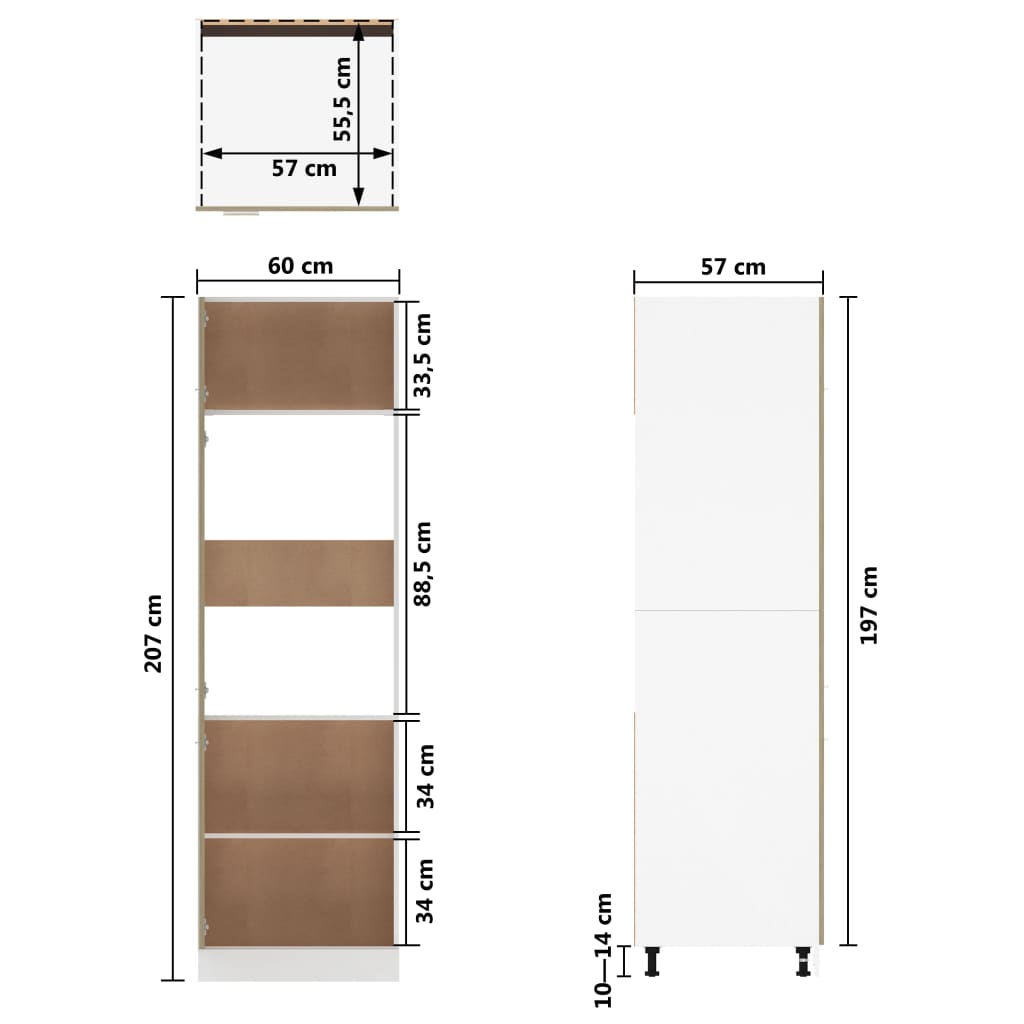 Spülenunterschrank Sonoma-Eiche 80x46x81,5 cm Holzwerkstoff