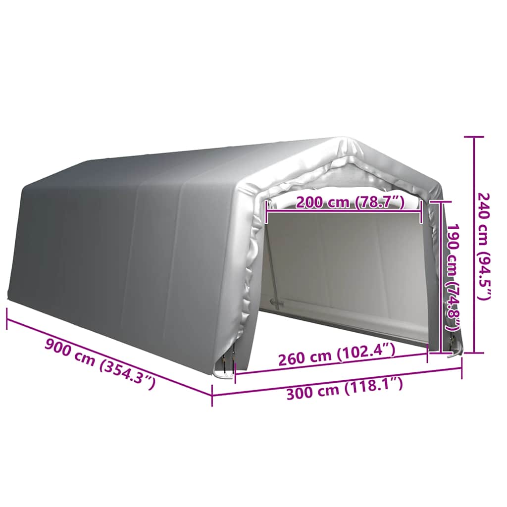 Lagerzelt 240x240 cm Stahl Grau