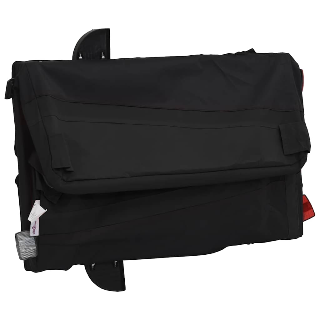 Fahrradanhänger Schwarz und Rot 30 kg Eisen