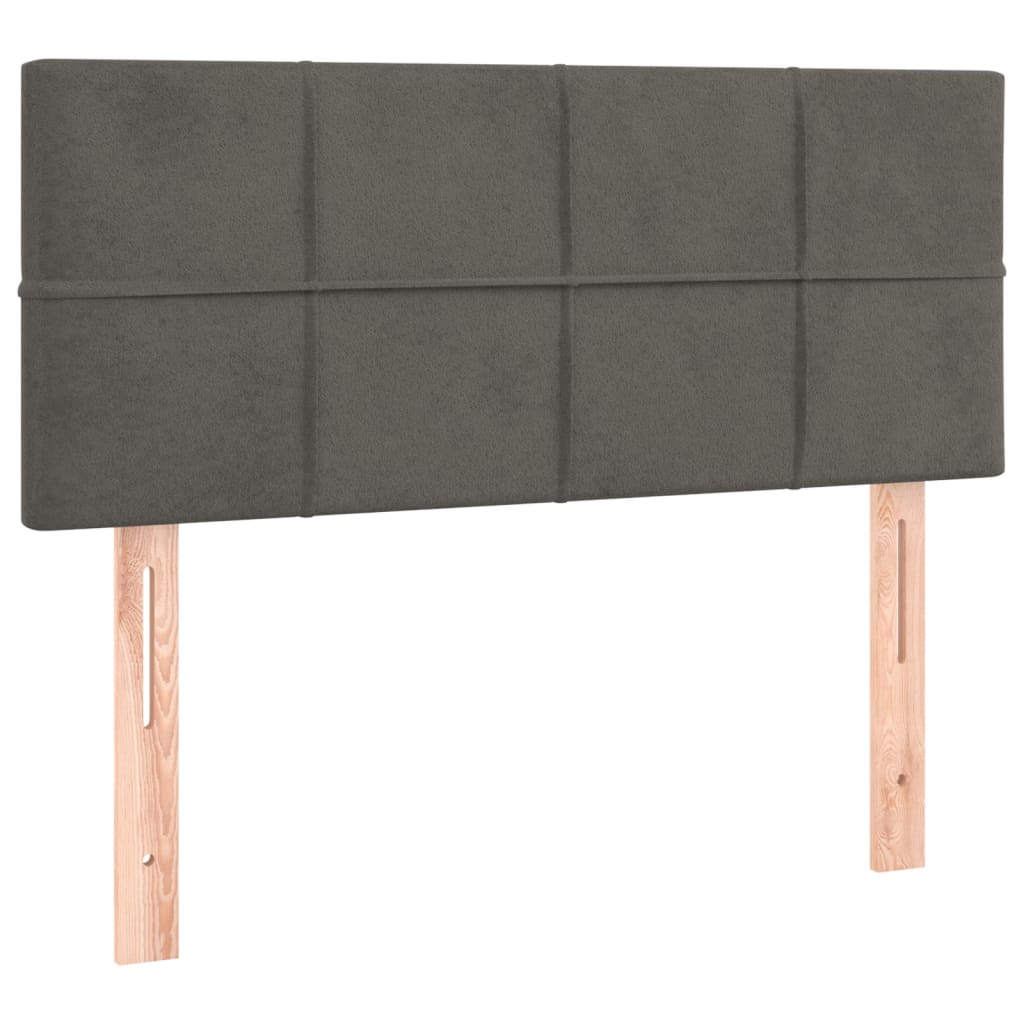 Kopfteil Hellgrau 80x5x118/128 cm Samt