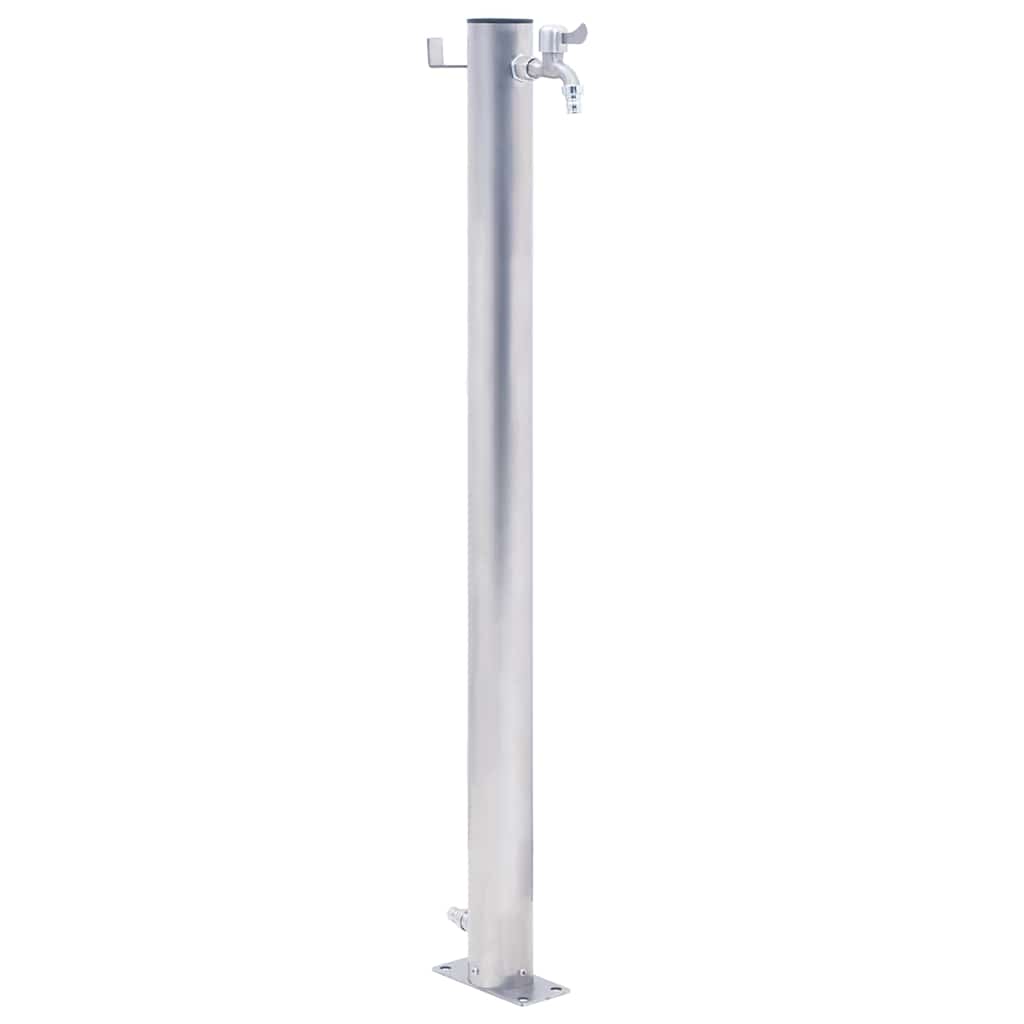 Wassersäule für den Garten 40 cm Edelstahl Quadratisch