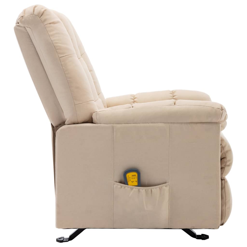 Massagesessel Hellgrau Stoff