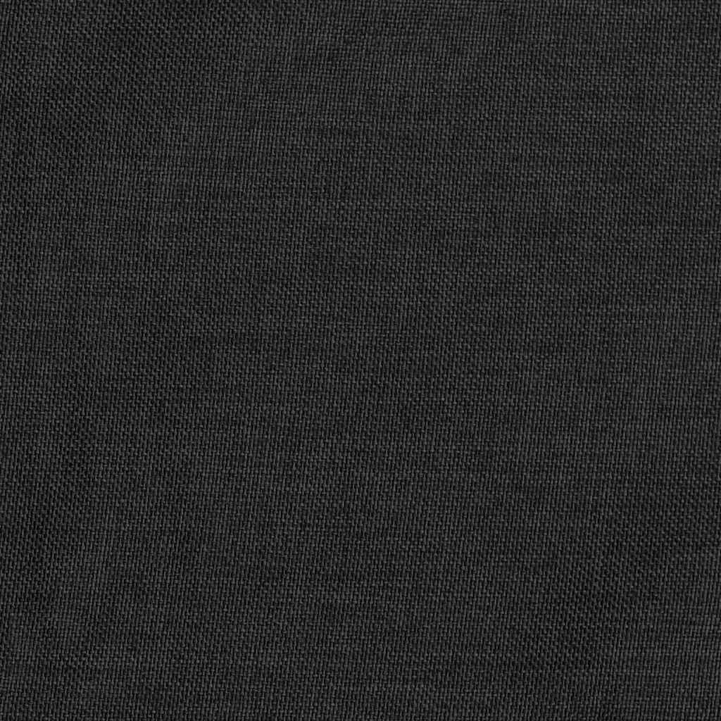 Verdunkelungsvorhänge Haken Leinenoptik 2Stk. Schwarz 140x175cm