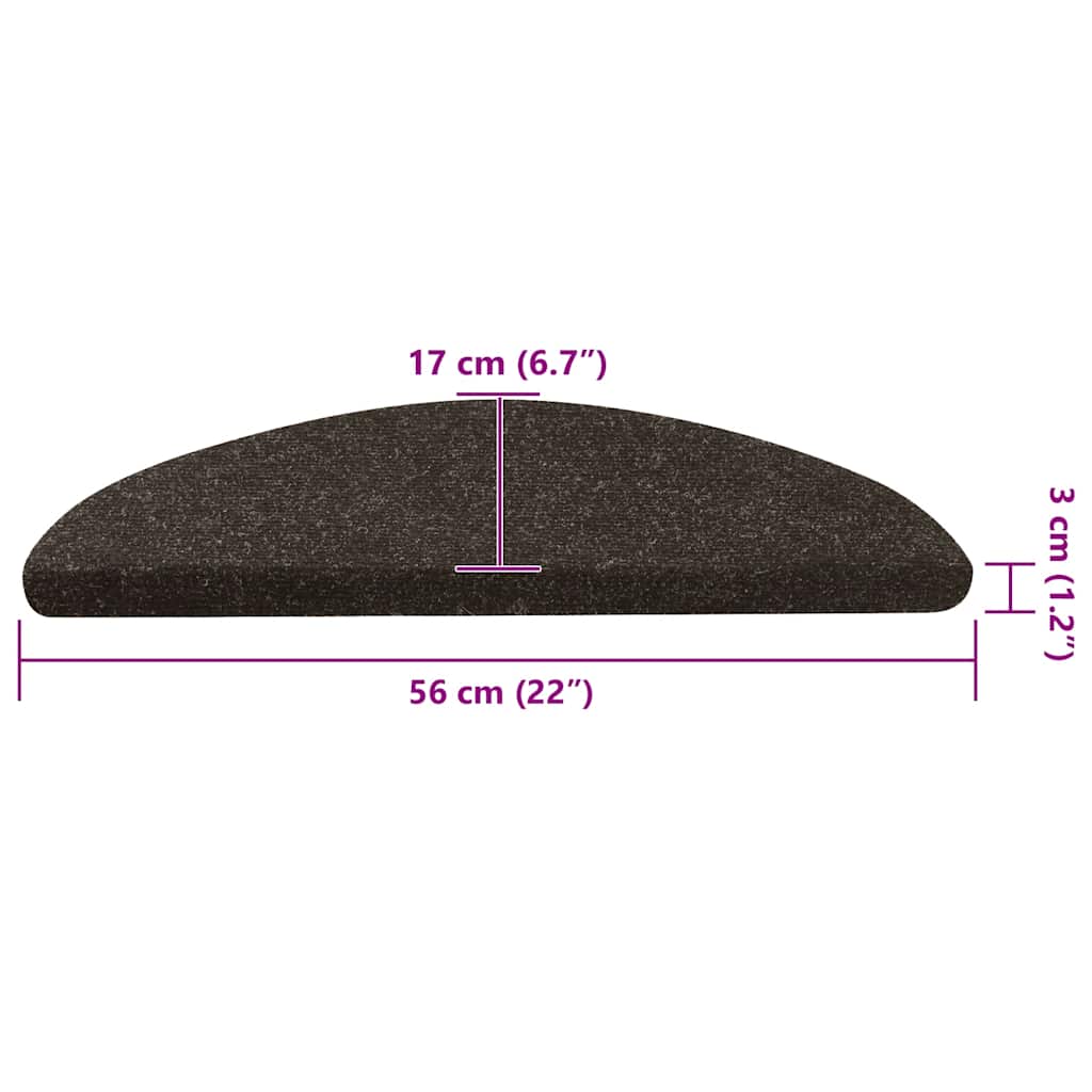 Stufenmatten Selbstklebend 15 Stk. 56x17x3 cm Beige