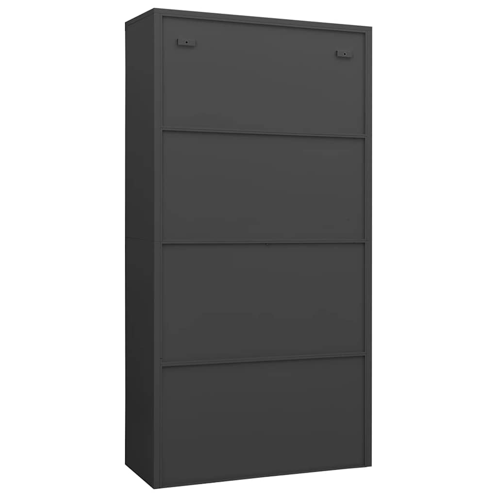 Schließfachschrank Weiß 90x40x180 cm Stahl